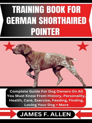 cover image of TRAINING BOOK FOR GERMAN SHORTHAIRED POINTER